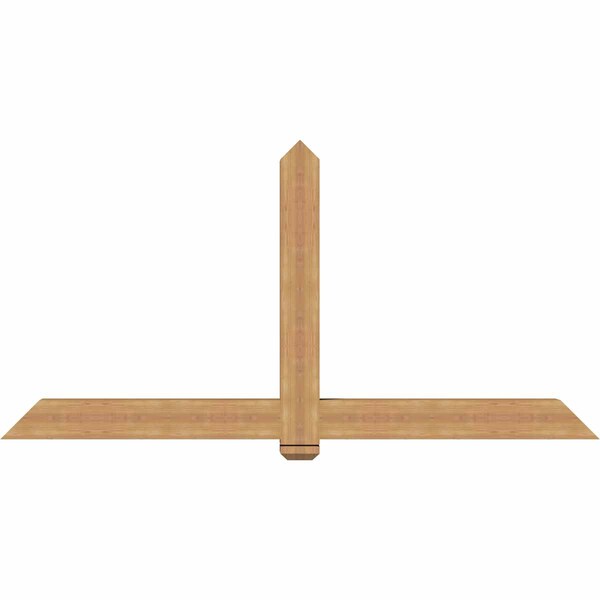 Ekena Millwork Eugene Smooth Timber Gable Bracket, Western Red Cedar, 84"W x 42"H x 5 1/2"D x 5 1/2"F, 12/12 Pitch GBW084X42X0606EUG00SWR - main